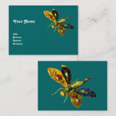 Carte De Visite BIJOU ANTIQUE LIBELLULE ,Vert (Devant / Derrière)