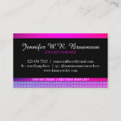 Carte De Visite Bijou de diamant violet en forme d'arc (Dos)