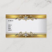 Carte De Visite Bijou élégant en or blanc (Dos)