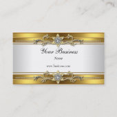 Carte De Visite Bijou élégant en or blanc (Devant)