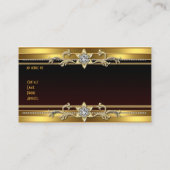 Carte De Visite Bijou élégant en or noir (Dos)