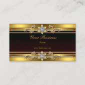 Carte De Visite Bijou élégant en or noir (Devant)