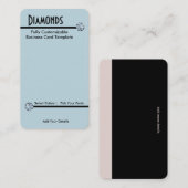 Carte De Visite Bijouterie Diamant - Logo Diamant Strass (Devant / Derrière)
