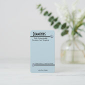 Carte De Visite Bijouterie Diamant - Logo Diamant Strass (Debout devant)