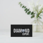 Carte De Visite Bijouterie Expert Diamant Or Argent (Debout devant)
