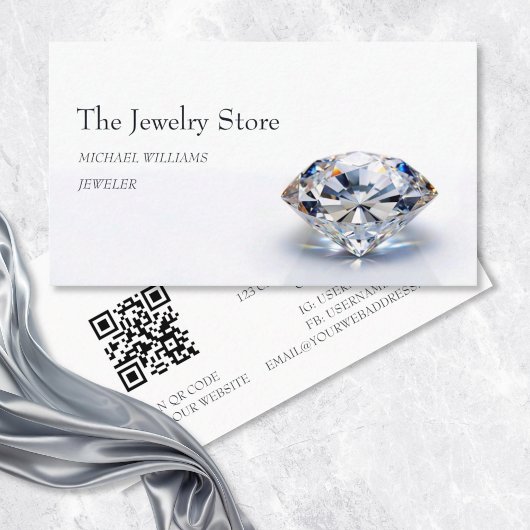 Carte De Visite Bijouterie Joaillerie Luxe Diamants
