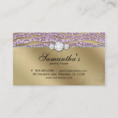 Carte de visite bijouterie Sparkle Zebra Gold Pink (Dos)
