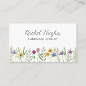 Carte De Visite Bijoutier Code QR Floral (Devant)