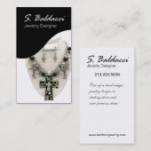 Carte De Visite Bijoutier de coutume de concepteur de bijoux (Devant / Derrière)