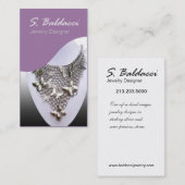 Carte De Visite Bijoutier de coutume de concepteur de bijoux (Devant / Derrière)