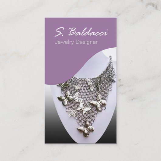 Carte De Visite Bijoutier de coutume de concepteur de bijoux (Devant)