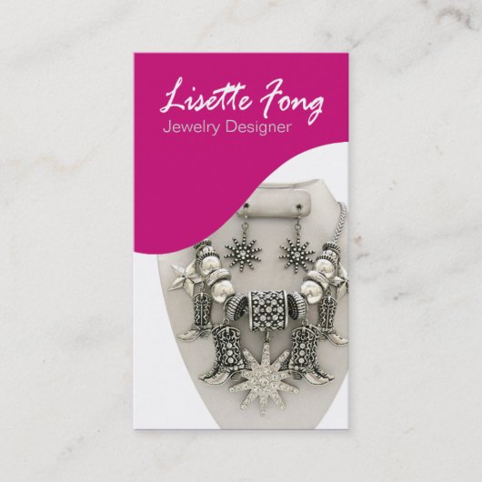 Carte De Visite Bijoutier de coutume de concepteur de bijoux (Devant)