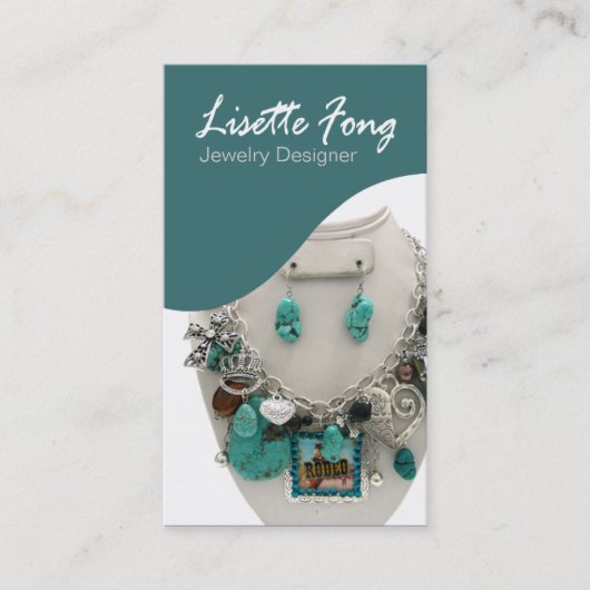 Carte De Visite Bijoutier de coutume de concepteur de bijoux (Devant)