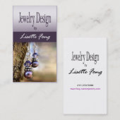 Carte De Visite Bijoutier de coutume de concepteur de bijoux (Devant / Derrière)