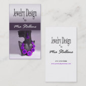 Carte De Visite Bijoutier de coutume de concepteur de bijoux (Devant / Derrière)