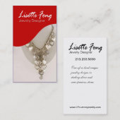 Carte De Visite Bijoutier de coutume de concepteur de bijoux (Devant / Derrière)