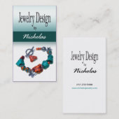 Carte De Visite Bijoutier de coutume de concepteur de bijoux (Devant / Derrière)
