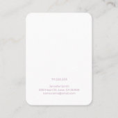 Carte De Visite Bijoux à Empreinte de léopard violet fait main (Dos)