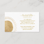 Carte De Visite Bijoux artisanale Abstrait Gold Circle (Dos)