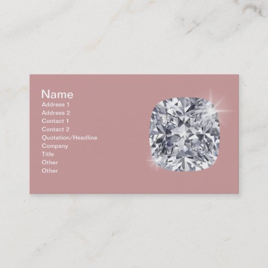 Carte De Visite Bijoux chic rose (Devant)