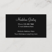 Carte De Visite Bijoux chics de Faux de concepteur de bijoux (Dos)