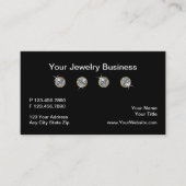 Carte De Visite Bijoux chics professionnellement conçus (Devant)