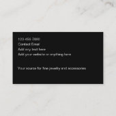 Carte De Visite Bijoux Classique Et Accessoires De Mode Thème (Dos)