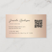 Carte De Visite Bijoux Code QR Textures Opale Holographique & Or (Dos)