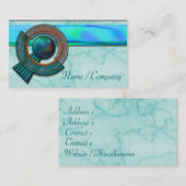 Carte De Visite Bijoux d'art déco bleus (Devant / Derrière)