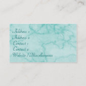 Carte De Visite Bijoux d'art déco bleus (Dos)