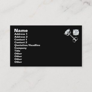 Carte De Visite BIJOUX DE DIAMONDE - Noir
