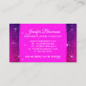 Carte De Visite Bijoux de la Couronne Sparkle violet Bling (Dos)