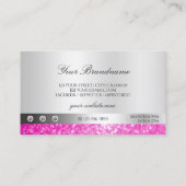 Carte De Visite Bijoux de luxe Argent Shimmer Parties scintillant  (Dos)