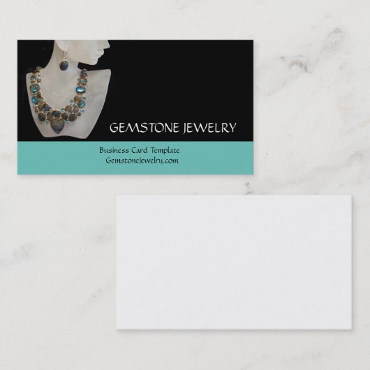 Carte De Visite Bijoux de pierre gemme (Devant / Derrière)