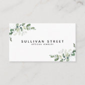 Carte De Visite Bijoux de verdure simple Eucalyptus (Devant)