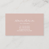 Carte De Visite Bijoux Design Diamant Bijoux Dusty Rose Or (Dos)