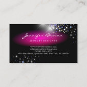 Carte De Visite Bijoux diamants gemmes Rose Argent (Dos)
