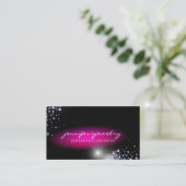 Carte De Visite Bijoux diamants gemmes Rose Argent (Debout devant)