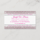 Carte De Visite Bijoux Diamants Rose (Dos)