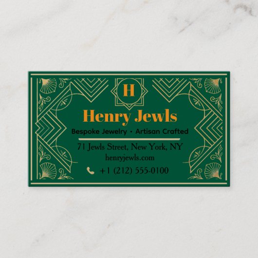 Carte De Visite Bijoux Élégants - Bijoux de Luxe (Devant)