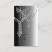 Carte de visite Bijoux Élégants Gris Argent (Dos)