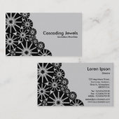 Carte De Visite Bijoux en cascade - gris clair CCCC (Devant / Derrière)