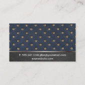 Carte De Visite Bijoux en cuir métallique (Dos)