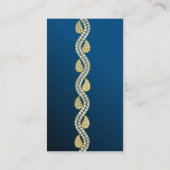 Carte De Visite Bijoux en diamant bleu & noir bg (Dos)