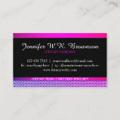 Carte De Visite Bijoux en diamant pourpre (Dos)