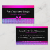 Carte De Visite Bijoux en diamant pourpre (Devant / Derrière)