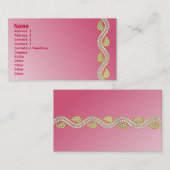 Carte De Visite Bijoux en diamant rose pâle (Devant / Derrière)