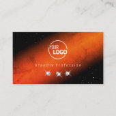 Carte De Visite Bijoux en marbre orange noire parkling Ajouter un  (Devant)