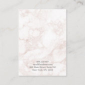 Carte De Visite Bijoux en marbre rose Luxe Écran d'oreille (Dos)