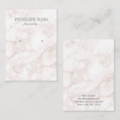 Carte De Visite Bijoux en marbre rose Luxe Écran d'oreille (Devant / Derrière)